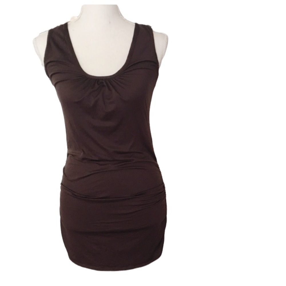 juicy couture beach royalty dress Brown Cover Up Size Small Terracotta and Navy Blue US Size:XXS - US 0 YGroup_14964412645741 Long sleeve